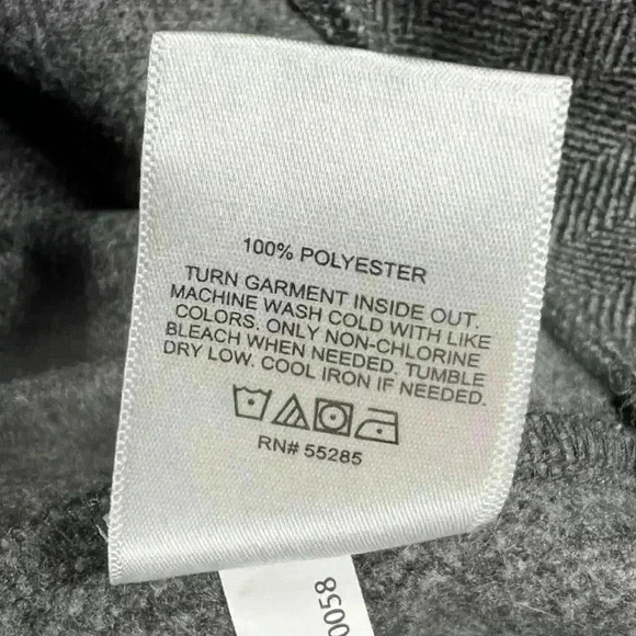 Express Hoodie Gray Size L Herringbone 1/4 Zip Style #05329111 - Picture 5 of 6